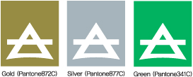  Gold(Pantone872C), Silver(Pantone877C), Green(Pantone341C)